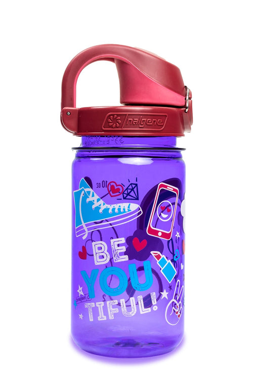 Nalgene product detail: 12oz On-The-Fly Kids Lock-Top Bottle with Graphics Y6 — 12oz On-The-Fly Kids Lock-Top Bottle with Graphics