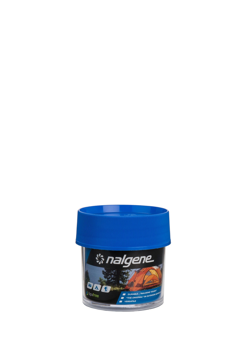 Nalgene product view: 4oz Storage Jar – Blue Lid R7 — 4oz Storage Jar – Blue Lid