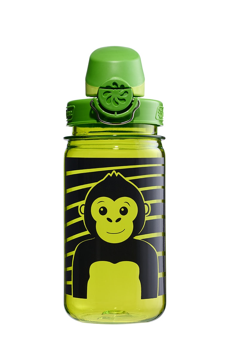 Nalgene product view: 12oz On-The-Fly Kids Lock-Top Bottle with Graphics R8 — 12oz On-The-Fly Kids Lock-Top Bottle with Graphics
