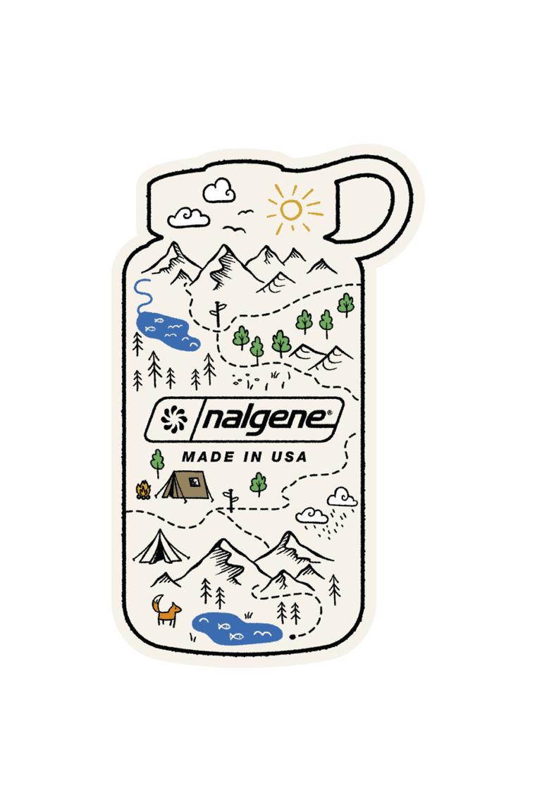 Nalgene Bottle Map Sticker — Nalgene Bottle Map Sticker M0