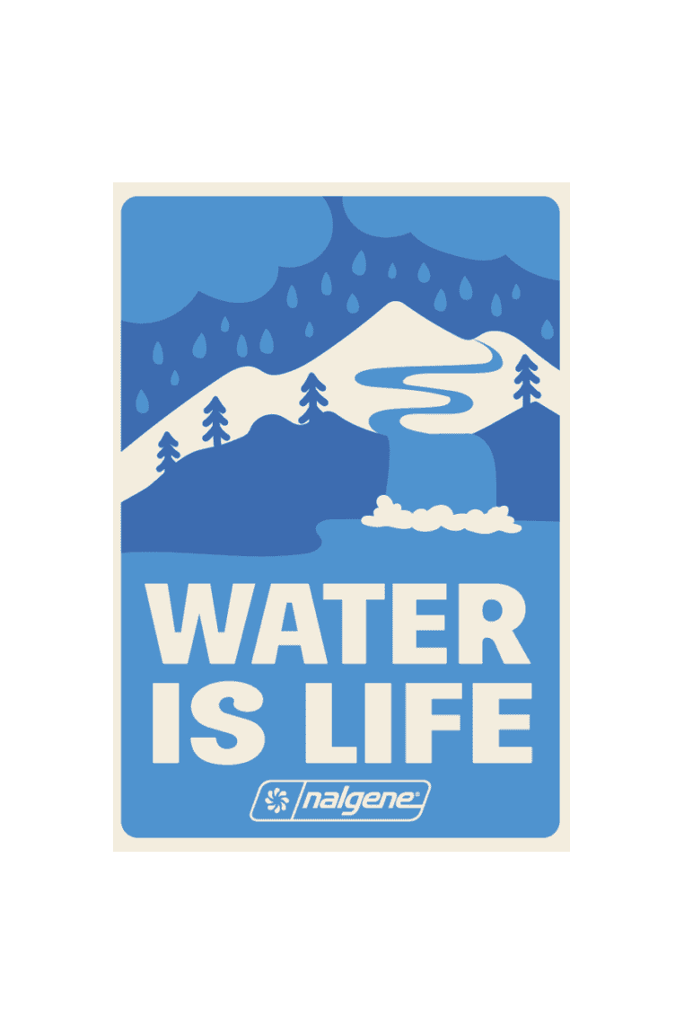 Nalgene product image: Water Is Life Sticker E2 — Water Is Life Sticker