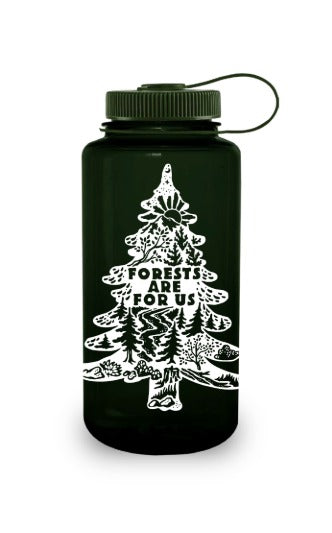 Nalgene product detail: 32oz Wide Mouth “Public Lands: Forests Are for Us” Bottle D4 — 32oz Wide Mouth “Public Lands: Forests Are for Us” Bottle