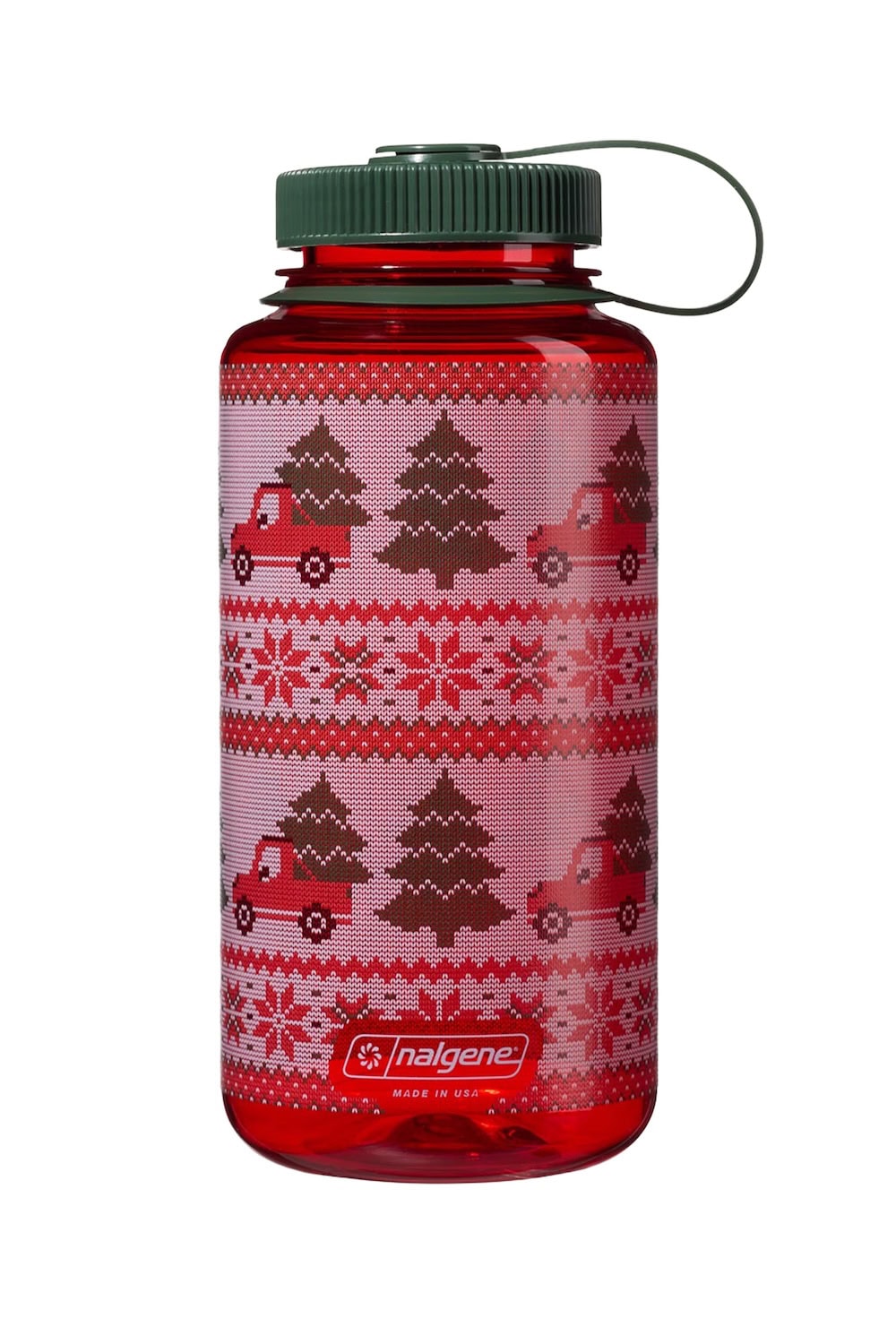 Nalgene product view: 32oz Wide Mouth Ugly Sweater Bottle A6 — 32oz Wide Mouth Ugly Sweater Bottle